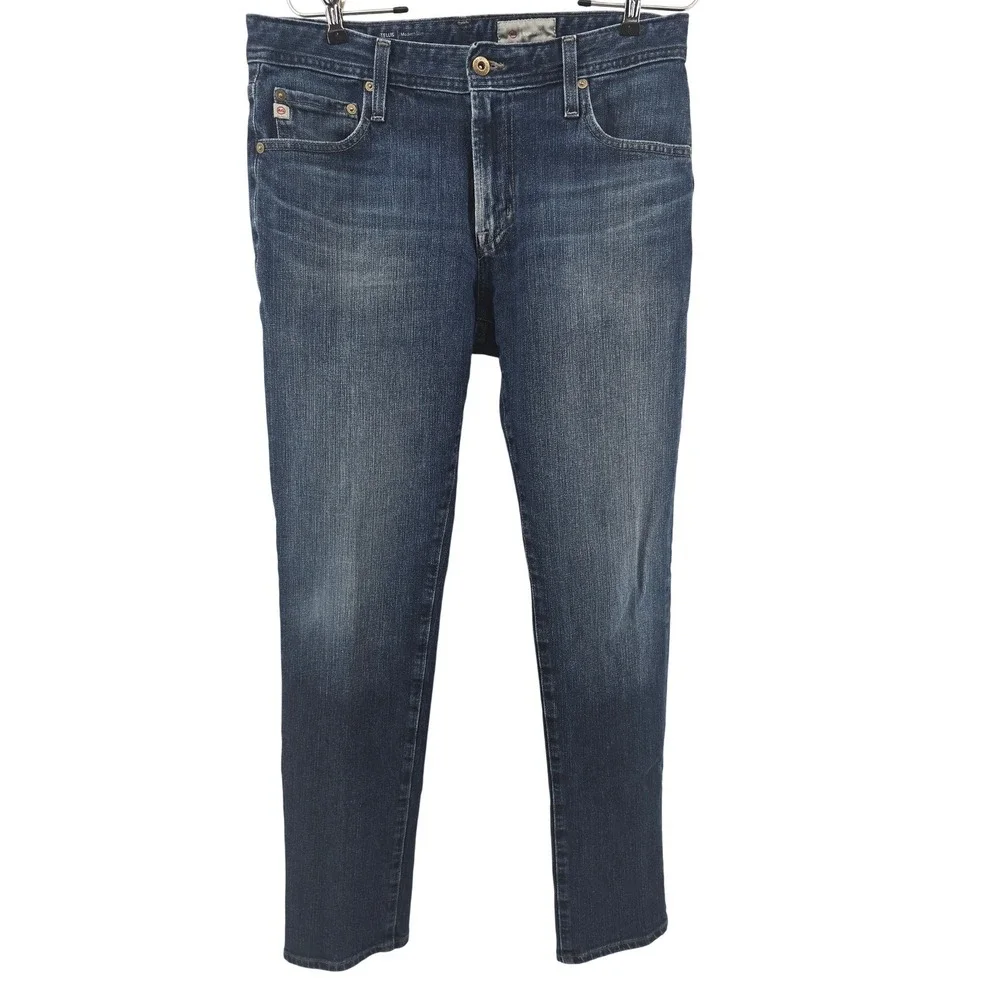 AG Adriano Goldschmied Tellis Modern Slim Mens 33x34 Blue Denim 360 Jeans